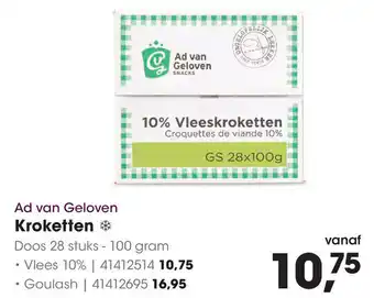 HANOS Ad van Geloven Kroketten aanbieding