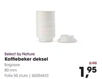 HANOS Select by Nature Koffiebeker deksel Bagasse aanbieding
