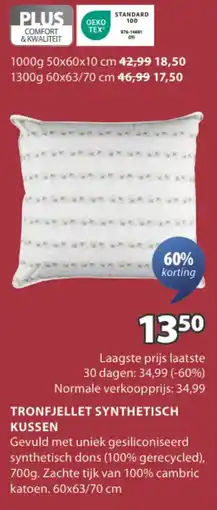 Jysk Tronfjellet synthetisch kussen aanbieding