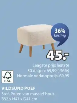 Jysk Vildsund poef aanbieding
