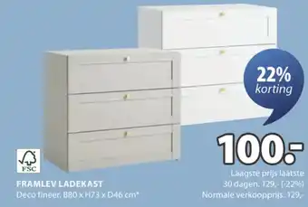 Jysk Framlev ladekast aanbieding