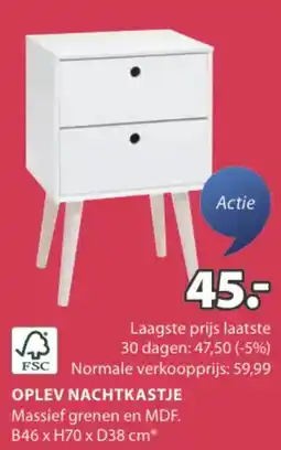 Jysk Oplev nachtkastje aanbieding