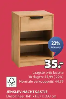 Jysk Jenslev nachtkastje aanbieding