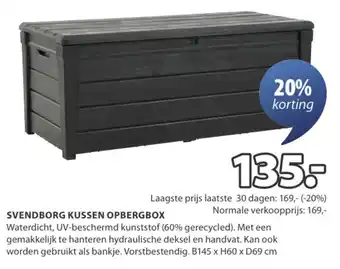Jysk Svendborg kussen opbergbox aanbieding