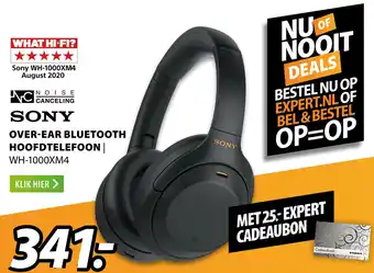 Expert Sony over-ear bluetooth hoofdtelefoon aanbieding