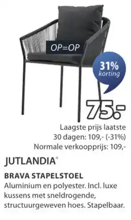 Jysk Brava stapelstoel aanbieding