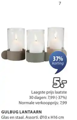Jysk Gulbug lantaarn aanbieding