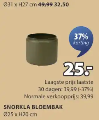 Jysk Snorkla bloembak aanbieding