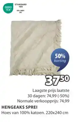 Jysk Hengeaks sprei aanbieding