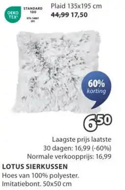 Jysk Lotus sierkussen aanbieding