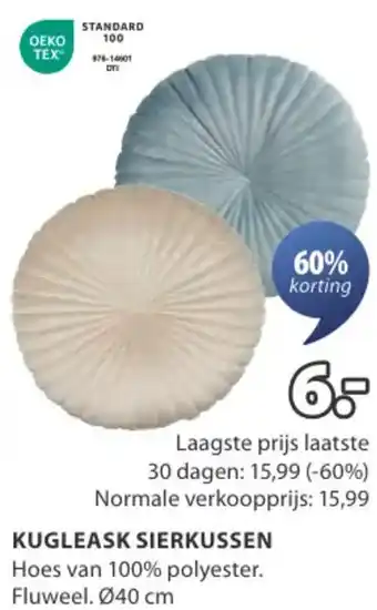 Jysk Kugleask sierkussen aanbieding