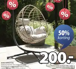 Jysk Bork hangstoel aanbieding