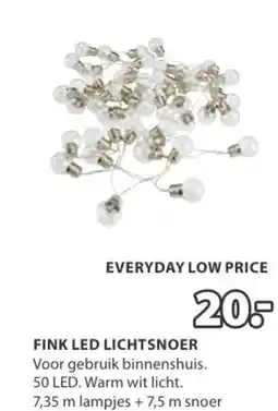 Jysk Fink led lichtsnoer aanbieding