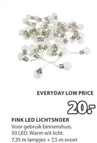 Jysk Fink led lichtsnoer aanbieding
