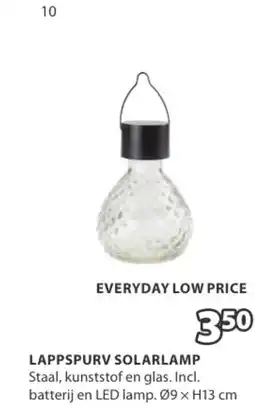 Jysk Lappspurv solarlamp aanbieding