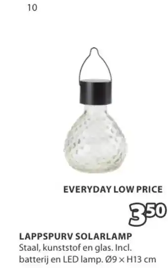 Jysk Lappspurv solarlamp aanbieding