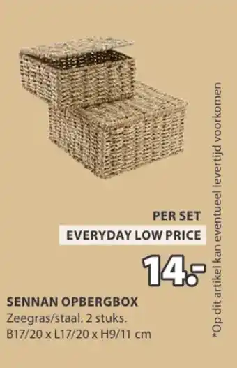 Jysk Sennan opbergbox aanbieding