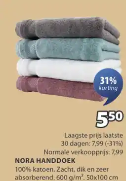 Jysk Nora handdoek aanbieding