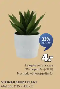 Jysk Steinar kunstplant aanbieding