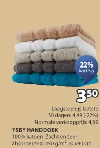 Jysk Ysby handdoek aanbieding