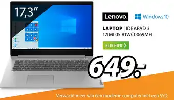 Expert Lenovo laptop ideapad 3 aanbieding