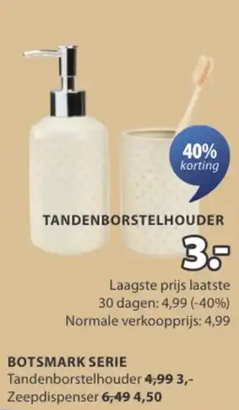 Jysk Botsmark serie aanbieding