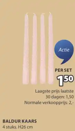 Jysk Baldur kaars aanbieding