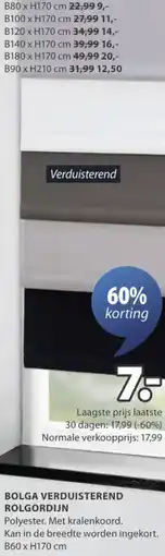 Jysk Bolga verduisterend rolgordijn aanbieding