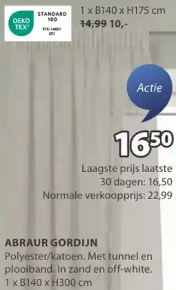 Jysk Abraur gordijn aanbieding