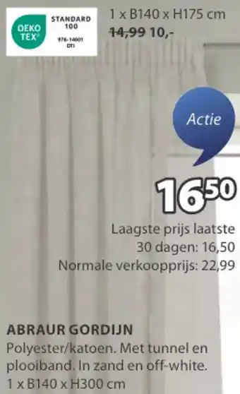 Jysk Abraur gordijn aanbieding
