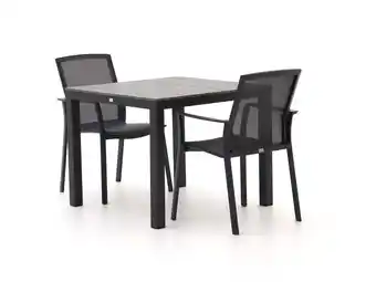 Kees Smit Bellagio Dranera/Fidenza 90cm dining tuinset 3-delig stapelbaar aanbieding