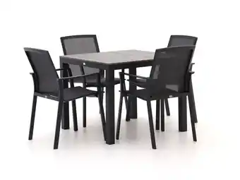 Kees Smit Bellagio Dranera/Fidenza 90cm dining tuinset 5-delig stapelbaar aanbieding