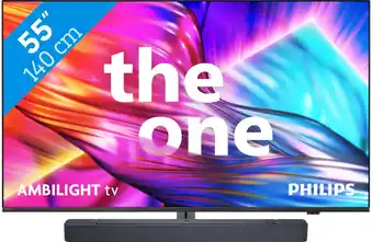 Coolblue Philips The One 55PUS8909 - Ambilight (2024) + JBL Bar 300 Zwart aanbieding