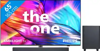 Coolblue Philips The One 65PUS8909 - Ambilight (2024) + JBL Bar 500 Zwart aanbieding