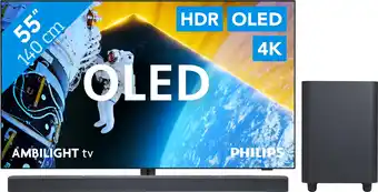Coolblue Philips 55OLED809 - Ambilight (2024) + JBL Bar 800 Zwart aanbieding