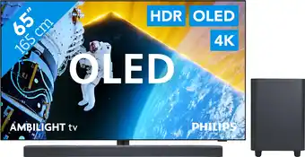 Coolblue Philips 65OLED809 - Ambilight (2024) + JBL Bar 800 Zwart aanbieding