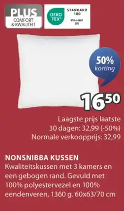 Jysk Nonsnibba kussen aanbieding