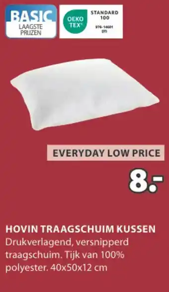 Jysk Hovin traagschuim kussen aanbieding