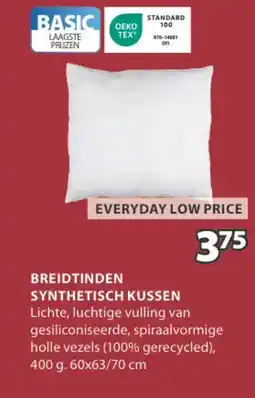 Jysk Breidtinden synthetisch kussen aanbieding