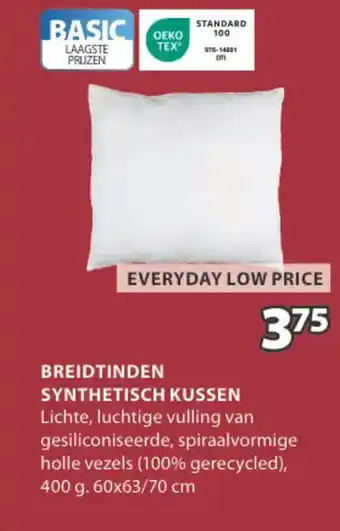 Jysk Breidtinden synthetisch kussen aanbieding