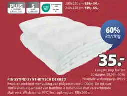 Jysk Ringstind synthetisch dekbed aanbieding
