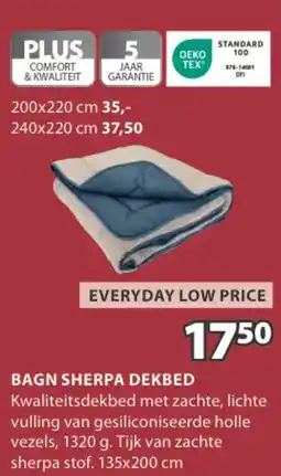 Jysk Bagn sherpa dekbed aanbieding