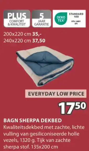 Jysk Bagn sherpa dekbed aanbieding