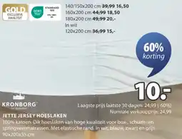 Jysk Jette jersey hoeslaken aanbieding