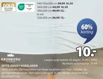 Jysk Jette jersey hoeslaken aanbieding