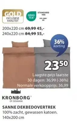 Jysk Sanne dekbedovertrek aanbieding