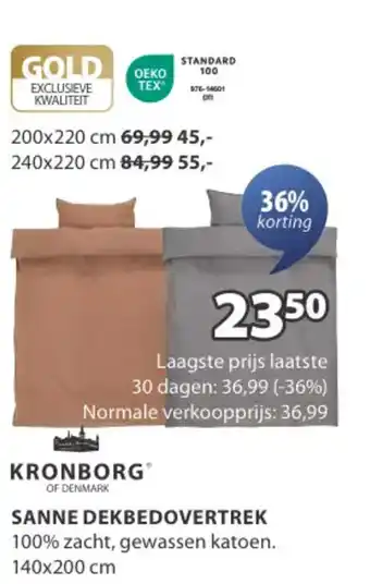 Jysk Sanne dekbedovertrek aanbieding