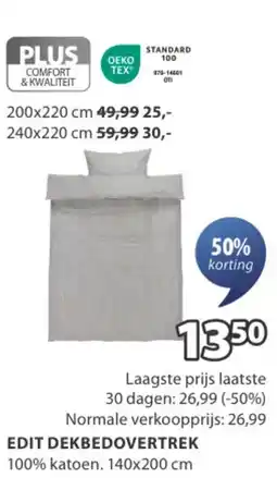 Jysk Edit dekbedovertrek aanbieding