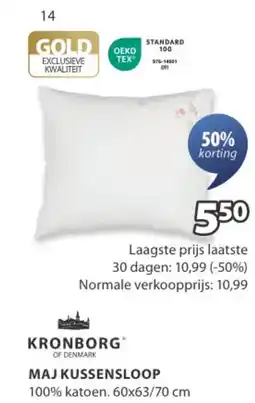 Jysk Maj kussensloop aanbieding