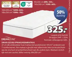 Jysk Driva gs100 springveermatras aanbieding